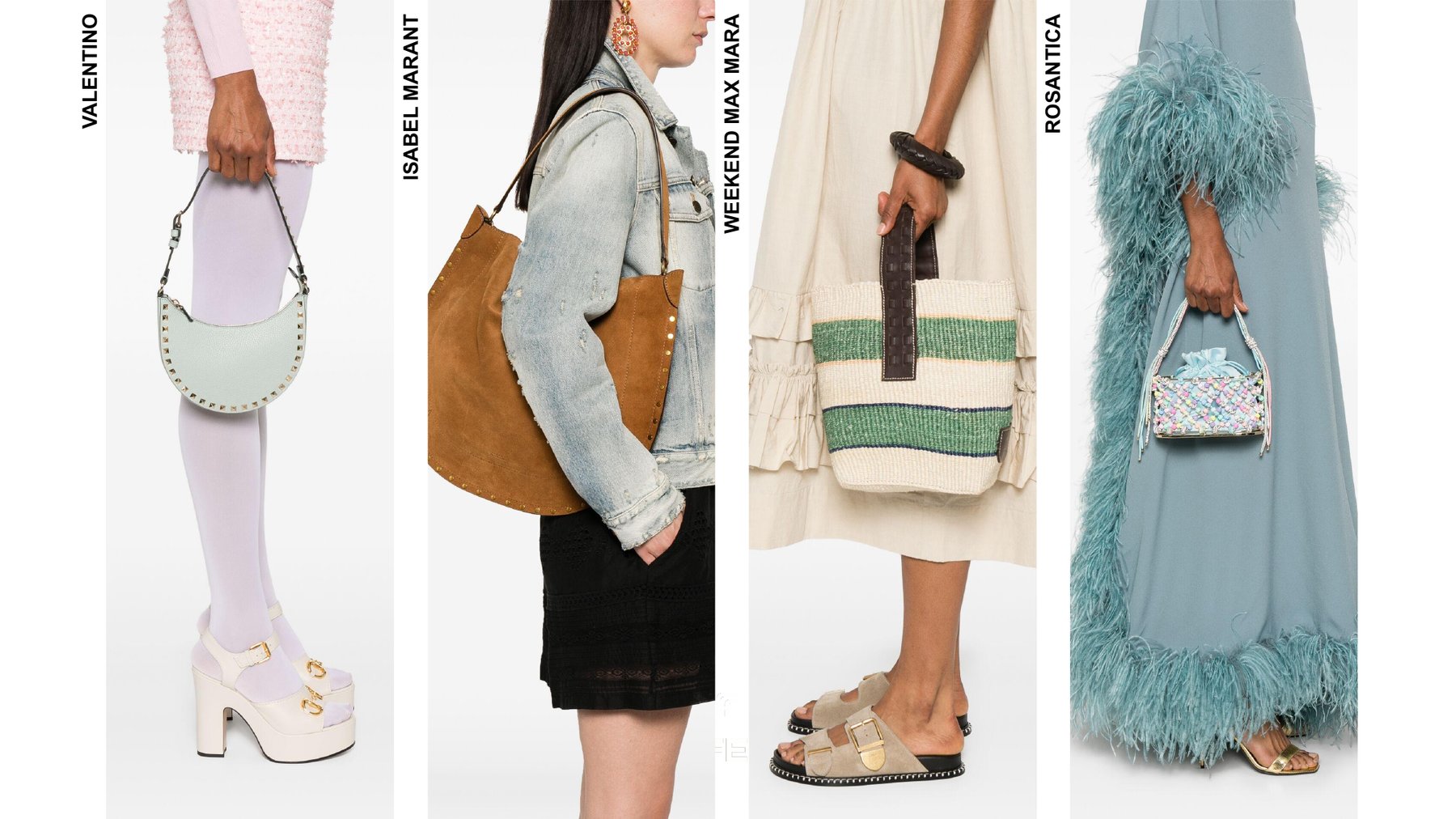 Seleção de malas de senhora — Valentino, Isabel Marant, Weekend Max Mara, Rosantica