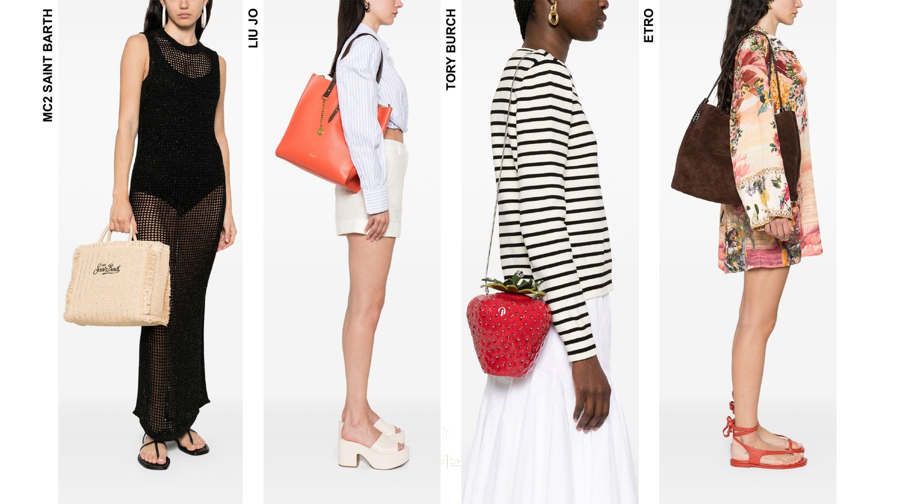 Seleção de malas de senhora — MC2 Saint Barth, Liu Jo, Tory Burch, Etro