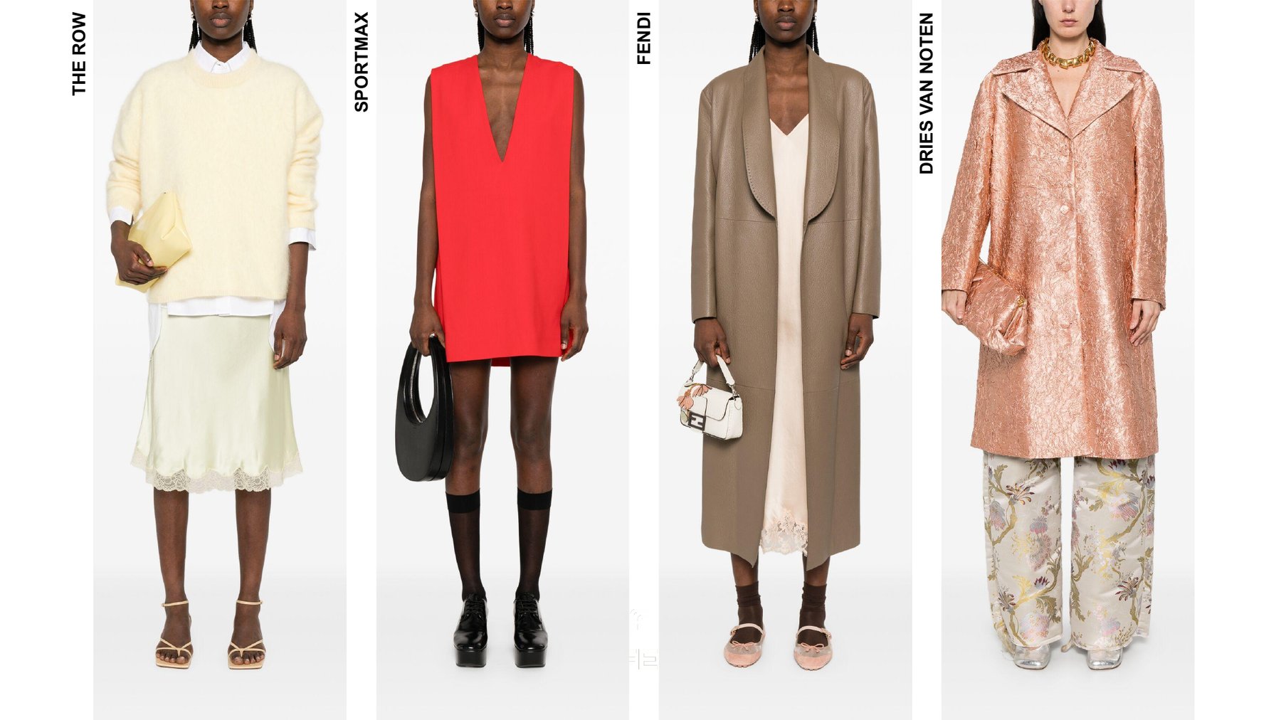 Seleção de roupa de senhora — The Row, Sportmax, Fendi, Dries Van Noten